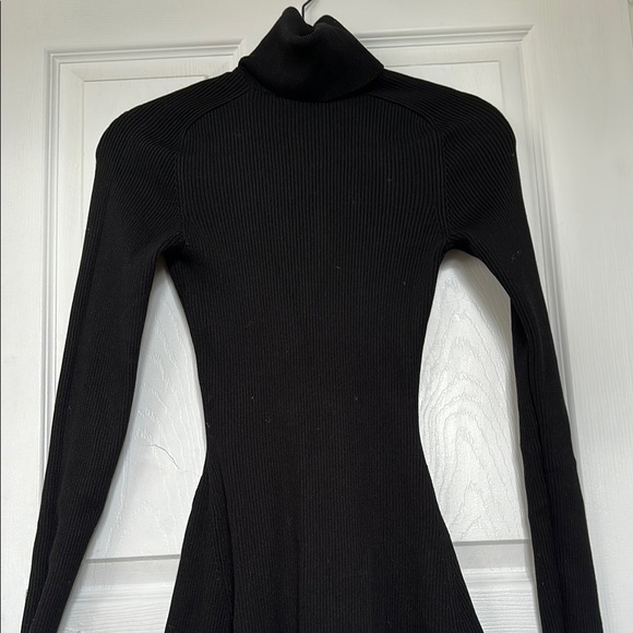 Zara Black Turtle Neck Long Sleeve Dress - Picture 4 of 6